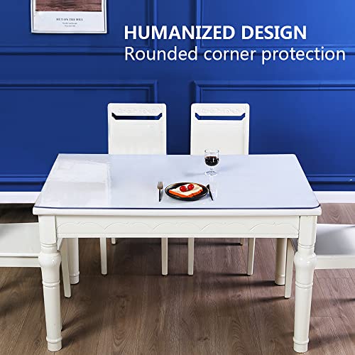Transparent 14x24 in Small Office Desk Blotter Mat Clear Plastic Table Protector Cover Pad PVC Topper Surface Proection Mat Pad Anti Scratch Table Mat Glass End Table Protector Waterproof Easy Clean