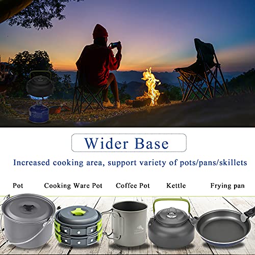 Caudblor Camping Stove with Butane Adapter - Lightweight Backpacking Stove for Hiking & Travel