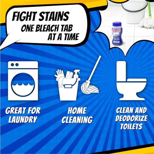 AMAZE Ultra Concentrated Bleach Tablets [32 tablets] - Original Scent - for Laundry, Toilet, and Multipurpose Home Cleaning. No Splash Liquid Bleach Alternative