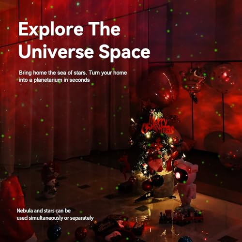 Star Projector Galaxy Night Light - Astronaut Space Projector, Starry Nebula Ceiling LED Lamp with Timer and Remote, Kids Room Decor Aesthetic, for