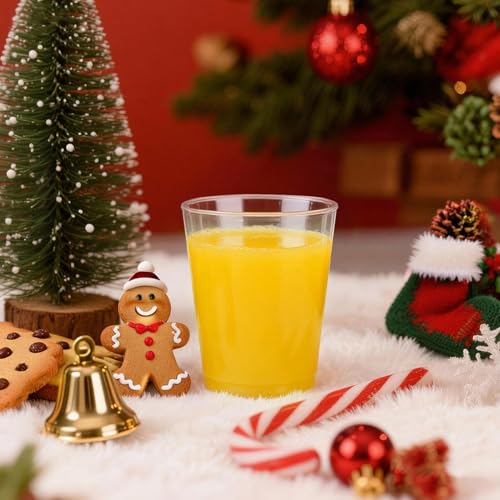 JOLLY CHEF 14 oz Clear Plastic Cups, 50 Pack Heavy-duty Party Glasses, Disposable plastic cups for wedding Cocktails Tumblers, Ideal for Halloween, Christmas, and Thanksgiving Parties