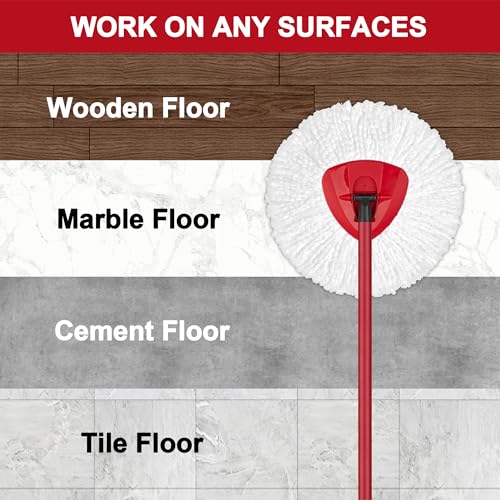 3 Pack Mop Replacement Heads for O-Ceda EasyWrin Spin Mop, Microfiber Spin Mop Refills, Easy Cleaning Mop Head Replacement