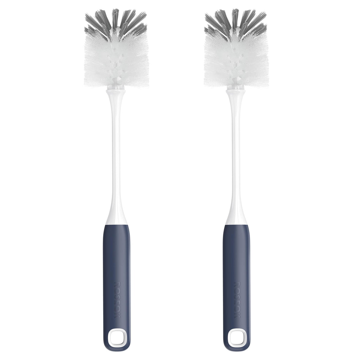 Long Handle Water Bottle Brush,Flexible Bottle Brush for Cleaning Milkshake Cup,Sports Bottle,Navy Blue,2 Pack