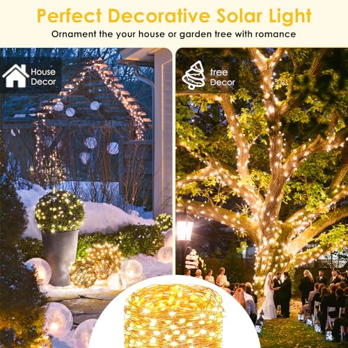Solar String Lights Outdoor, 2 Pack 400LED 144FT Extra-Long Fairy Lights