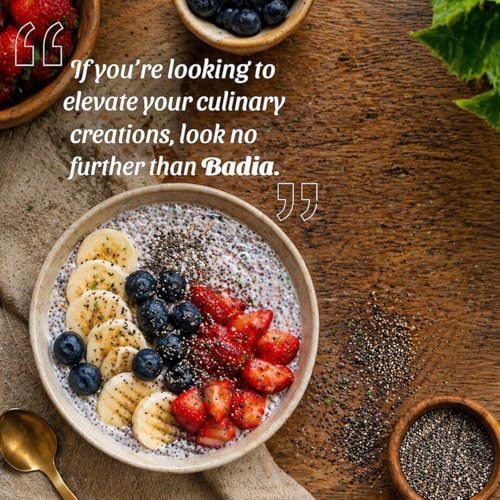 Badia Chia Seed, 22 oz – High Fiber, Omega-3, Protein, Energy Boost - Smoothies, Yogurt, Baking, Oatmeal