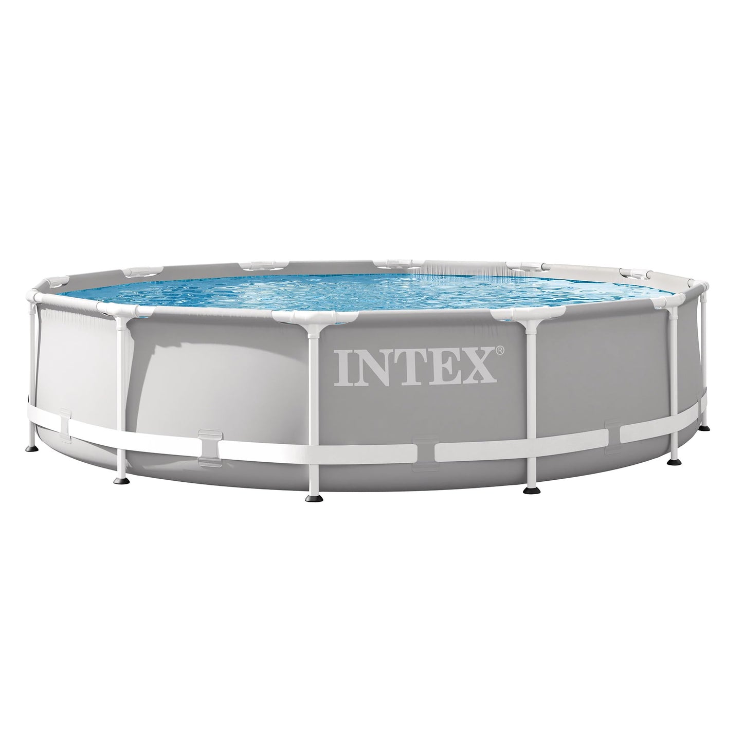 INTEX 26710EH Prism Frame Premium Above Ground Swimming Pool: 12ft x 30in – SuperTough Puncture Resistant – Rust Resistant – Easy Assemble – 1718 Gallon Capacity – Pool Only