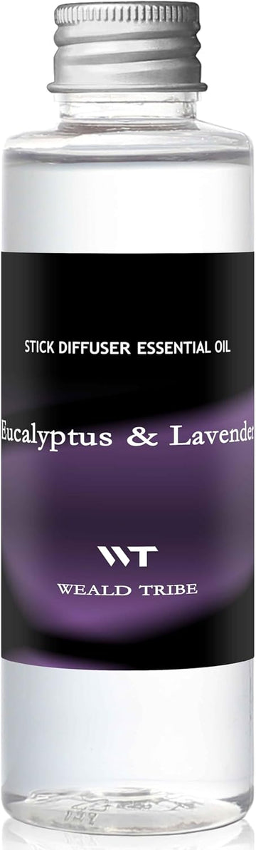 WEALD TRIBE Stick Scent Diffuser Oil Refill| Eucalyptus & Lavender Scent 4 fl oz(120ml) Home Fragrance Defusers| Scented Aroma Essential Oil
