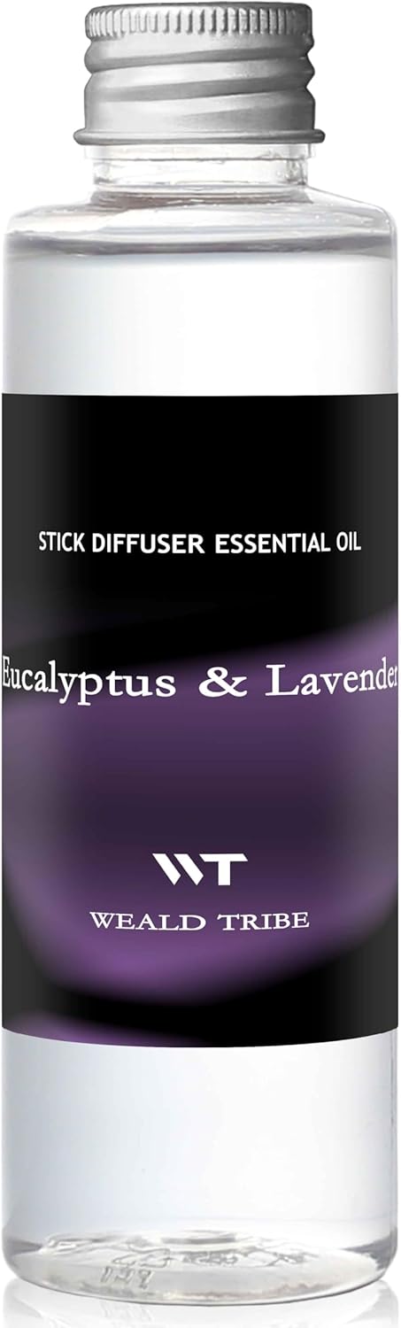 WEALD TRIBE Stick Scent Diffuser Oil Refill| Eucalyptus & Lavender Scent 4 fl oz(120ml) Home Fragrance Defusers| Scented Aroma Essential Oil