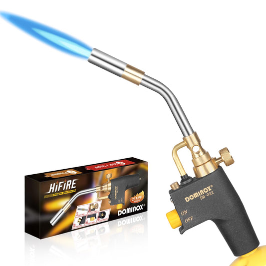 Propane Torch Head, High Intensity Torch Head Trigger Start Gas Torch, Map Gas Torch Kit for Propane, Map and Mapp Gas, Mapp Gas Torch for Soldering, Welding, Cooking (Not Included Gas Tank)