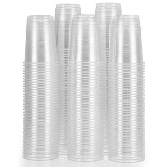Clear Plastic Party Cups - 100 Pack, 8 Oz Each