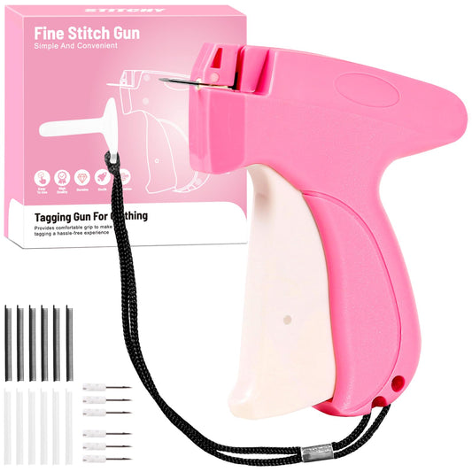 Stitch Gun for Clothes Mini Tagging Gun for Clothing Includes 6 Needle,5000 Pcs Micro Fasteners(2500 White & 2500 Black) Stitch Gun Speedy Clothing Fixer Quick Clothing Fixer