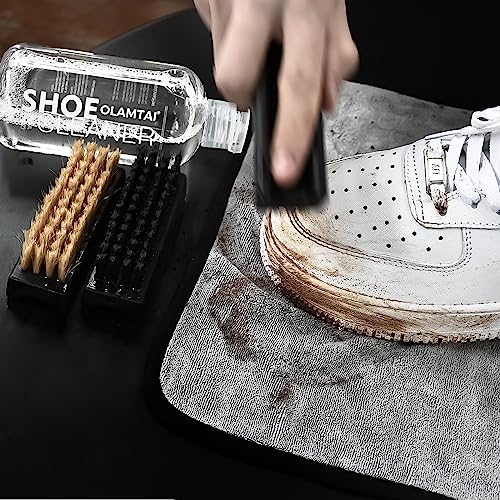Shoe Cleaner Kit for Sneaker, Cleaning Kit, Sneaker 10Oz with 3 Brush & Microfiber Towel Included, Shoe, Suede, Boot, Canvas, PU, Fabric, etc,Clear,(Madala-SC-210201)