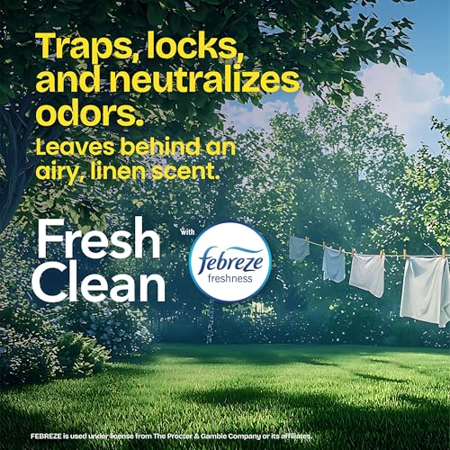Glad Medium Trash Bags, 8 Gallon, Febreze Fresh Clean Garbage Bags, With Odor Control and Drawstring, 80 Count
