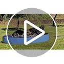 Foldable Dog Pool for Large Dogs, 91” Collapsible Hard-Side Dog Swimming Pool, Leakproof PVC Portable Pet Bath Tub & Kiddie Pool, Non-Slip Bottom, Indoor & Outdoor, Blue
