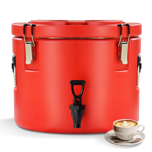20L/5Gal Insulated Beverage Dispenser, Ice & Hot Drink Dispenser with Spout Spigot and Portable Handles,Thermal Hot and Cold Drink Server Dispenser for Restaurant Drink Shop