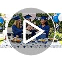 50 Pcs Graduation Decorations 2026, 2 Styles Graduation Food Trays Blue Serving Trays, Congrats Grad Class of 2026 Disposable Paper Plates Easy to Assemble Grad Table Decor Hot Dog for Party Supplies