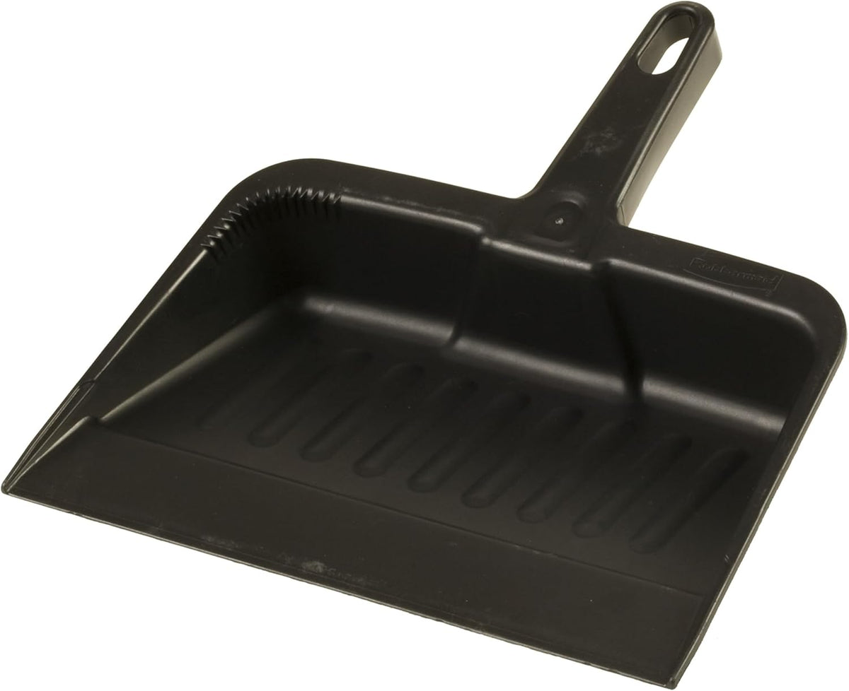 Rubbermaid Commercial Products 12.25, Heavy-Duty Dust Pan, Durable Plastic, Charcoal, Ideal