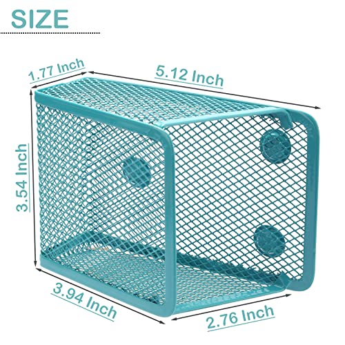 Magnetic Pencil Holder,Mesh Stainless Steel Pen Basket, Metal Writing Utensil Storage Organizer for Whiteboard,Blackboard,Kitchen, Locker, Home, or Office