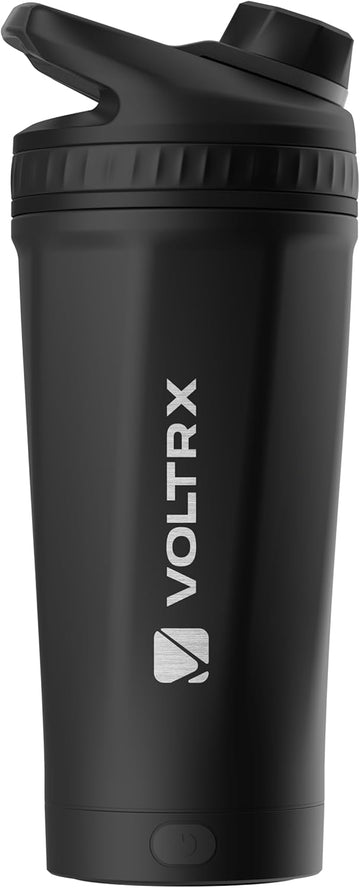 VOLTRX ChillMix Shaker Bottle Insulated Stainless Steel - USB C Rechargeable Electric Protein Shake Mixer, Shaker Cups