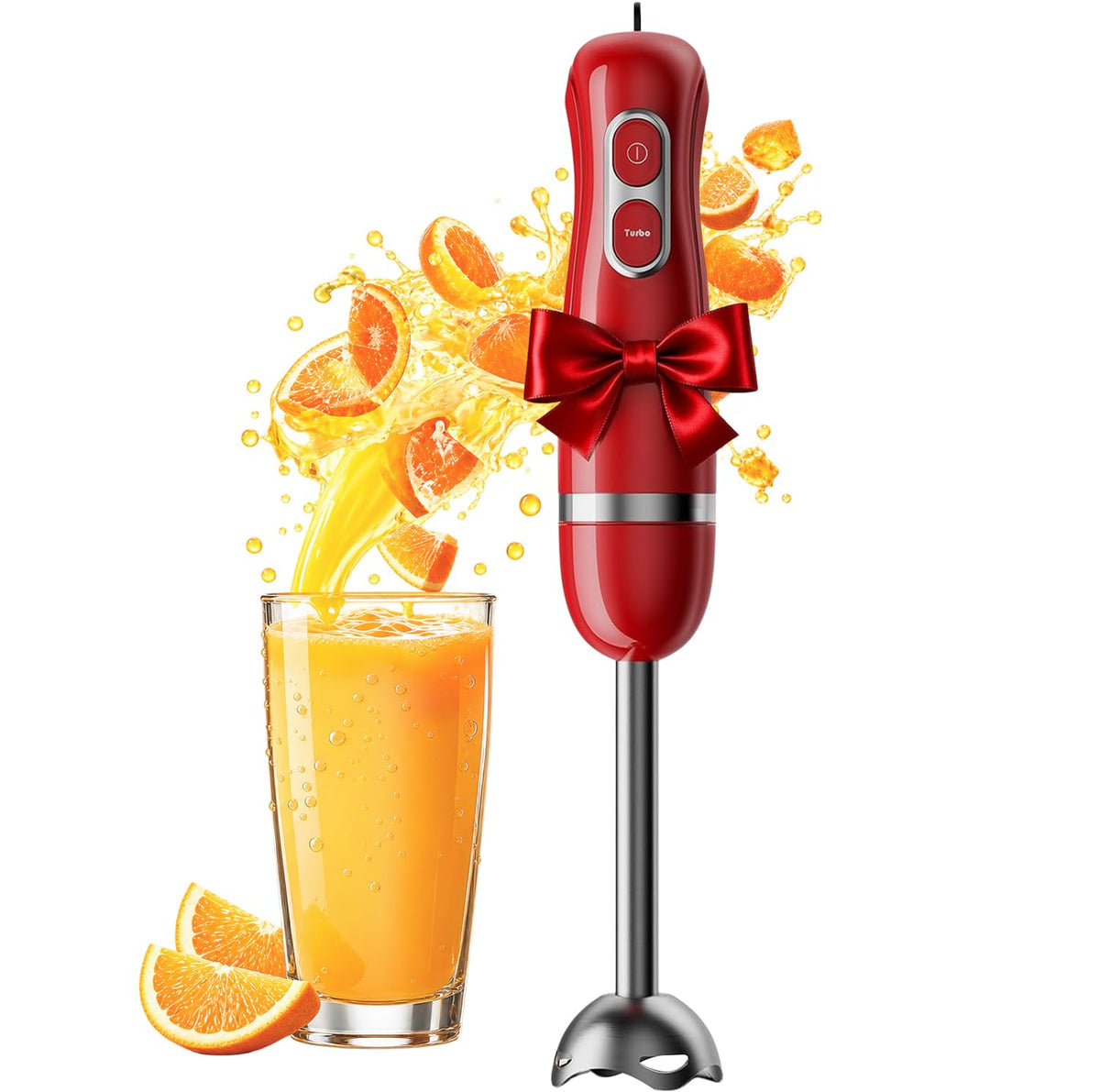 Turelar Immersion Blender Corded 400W, 2 Speed, Emulsifier, Blend, BPA-Free