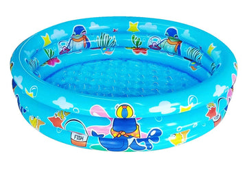 3 Rings Kiddie Pool for Toddler, 48”X12”, Kids Swimming Pool, Inflatable Baby Ball Pit Pool, Small Infant Pool (Blue)