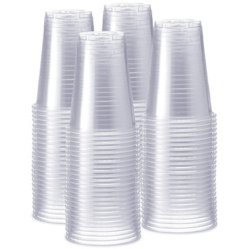 GUSTO 16 oz Clear Plastic Cups 240 Count Disposable Cold Drinking Cups for Parties, Events, & Everyday Use – BPA-Free