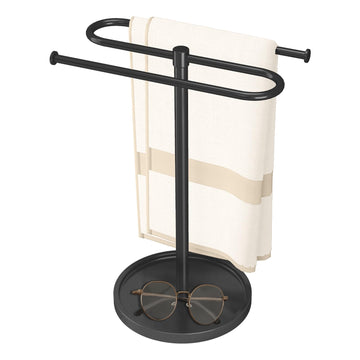 Towel Holder Stand, Stainless Steel Hand Towel Holder Rack for Bathroom Countertop, S-Shape Free Standing Towel Bar Holds 2 Towels