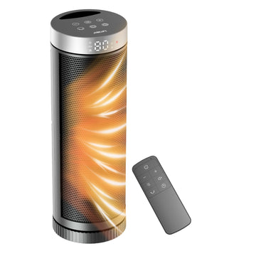Ceramic Space Heater, Portable Indoor Heater with Remote Control, Three Heating Modes, Overheat and Tip-Over Protection, Suitable for Home, Bedroom