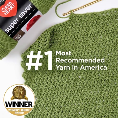 Red Heart Super Saver White Yarn - 3 Pack of 198g/7oz - Acrylic - 4 Medium (Worsted) - 364 Yards - Knitting/Crochet