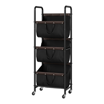 GRANNY SAYS 3 Tier Laundry Sorter, Laundry Basket with Wheels, Laundry Room Organization and Storage, 3 Section Rolling Laundry Cart for Dorm