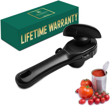 Bellemain Stainless Steel Can Opener – Manual Can Opener For seniors - Ergonomic Smooth edge Can Opener Hand Held Heavy Duty