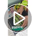 Suuker 4 in 1 Melon Baller Scoop Set, Stainless Steel Fruit Cutters Shapes, Watermelon Scooper and Baller, Fruit Carving Tools (Green)