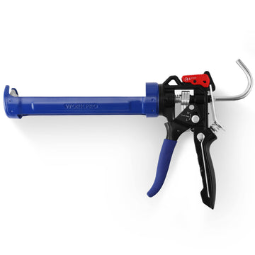 WORKPRO Caulking Gun, Adjustable Hand Caulk Gun, Less-Dripping Regulating, Sealant Silicone Gun with Comfort Grip, 9:1 & 18:1 Thrust Ratio