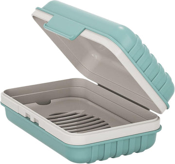 Travel Soap Holder with Lid - Draining Soap Box for Shower -Compact Travel Soap Case Leak-Proof Design for Camping, Hiking