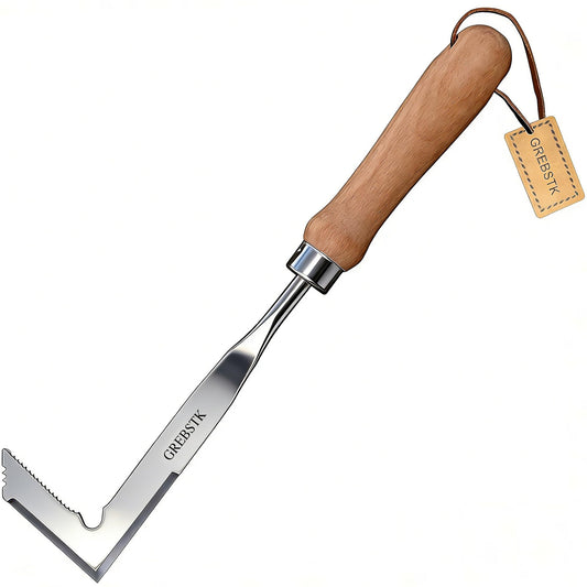 GREBSTK Crack Weeder Crevice Weeding Tool Stainless Steel Manual Weeder Beech Handle Gardening Tool