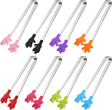 Shindel Small Tongs, 5.1" Mini Metal Tongs for Serving Food, Cute Kitchen Tool for Candy, Snacks, Chips, Cookies, Appetizers, Fruit