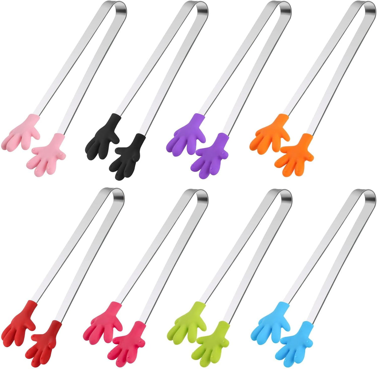 Shindel Small Tongs, 5.1" Mini Metal Tongs for Serving Food, Cute Kitchen Tool for Candy, Snacks, Chips, Cookies, Appetizers, Fruit