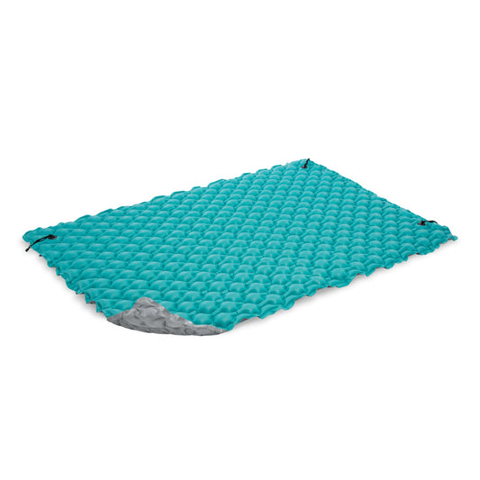 Intex 56841EP Giant Inflatable Floating Water Mat Relaxing Platform Pad for Pools and Lakes with 4 Connect 'n Float Connectors, Teal