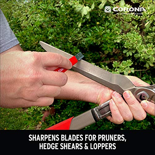 Corona Tools Handheld Garden Tool Sharpener– Blade Sharpener for Pruning Shears, Loppers, Hedge Clippers & More