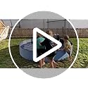Large Foldable Dog Pool 75”x16”, EPN Heavy Duty Hard PVC Collapsible Dog Pool for Large Dogs and Kids, Leakproof Non-Slip Pet Wading & Bathing Tub with Drain, for Indoor & Outdoor Use