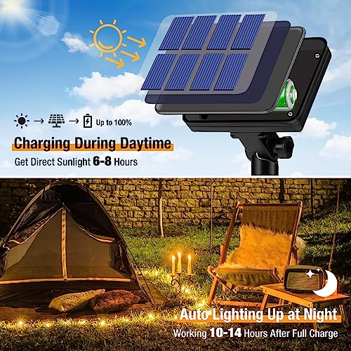 btfarm 4 Pack Solar String Lights Outdoor, Total 132FT 320LED Fairy Lights