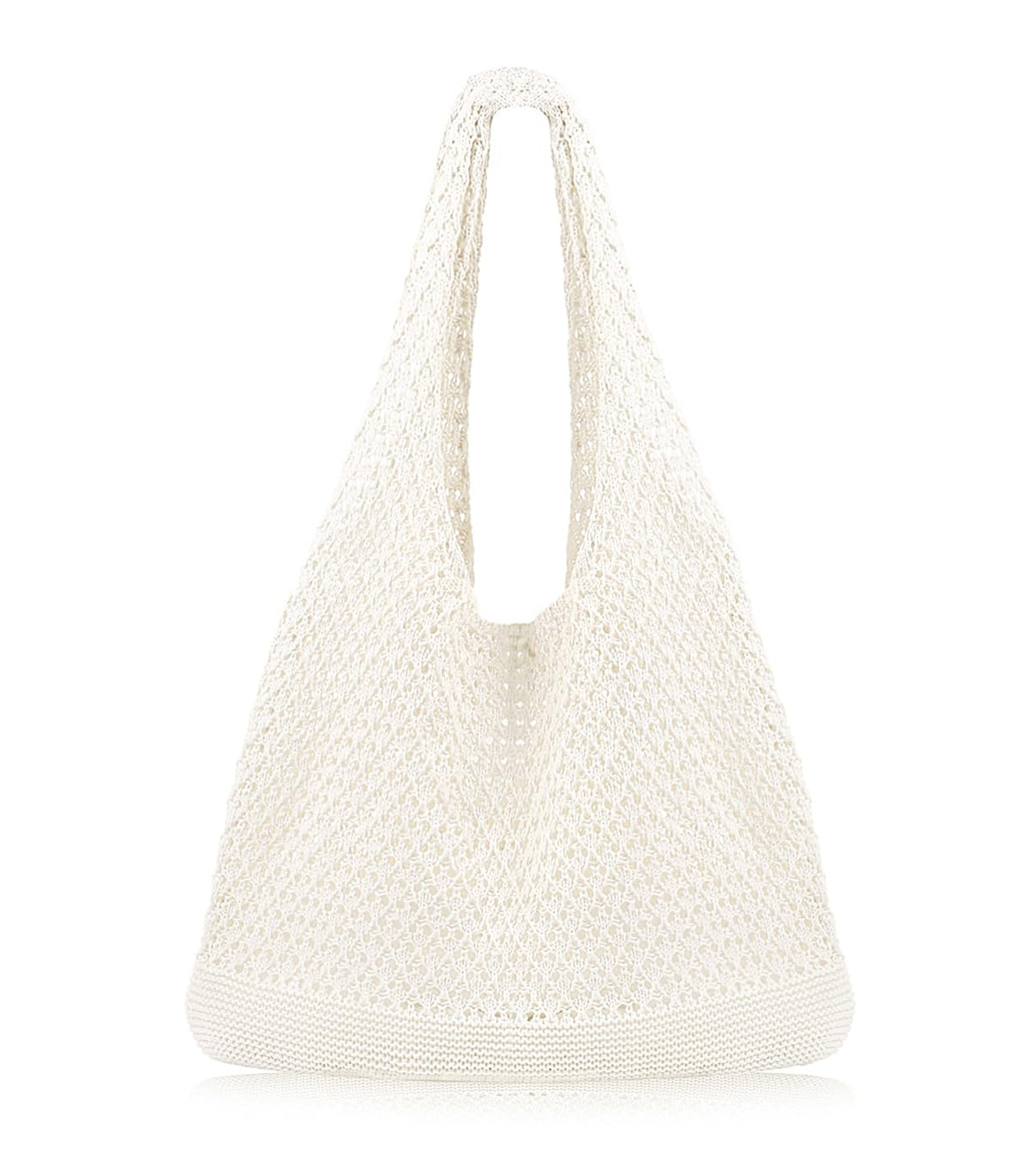 COOKOOKY Crochet Beach Tote bag Summer Beach Bag for Women Aesthetic Mesh Tote Bag Hippie Bag Knit Bag