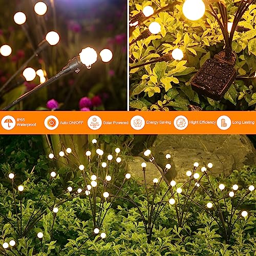 ASMAD Solar Lights Outdoor(4 Pack-32 LEDs),Solar Garden Lights,Fairy Lights