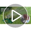 WEMADE Heavy Duty Metal Pulsating Sprinklers for Yard - 360 Degree Roating Automatic Water Sprinkler for Lawn with Metal Base, Impact Sprinklers for Large Area Covers Up to 85‘ Diameter