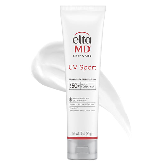 EltaMD UV Sport Sunscreen Lotion SPF 50 - Face and Body Sunscreen SPF 50, Water & Sweat Resistant, Zinc Oxide Formula for Active Lifestyles