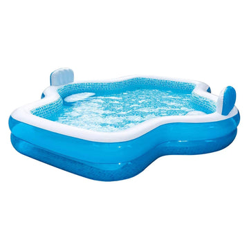 Members Mark Elegant Family Pool 10 Feet Long 2 Inflatable Seats with Backrests.