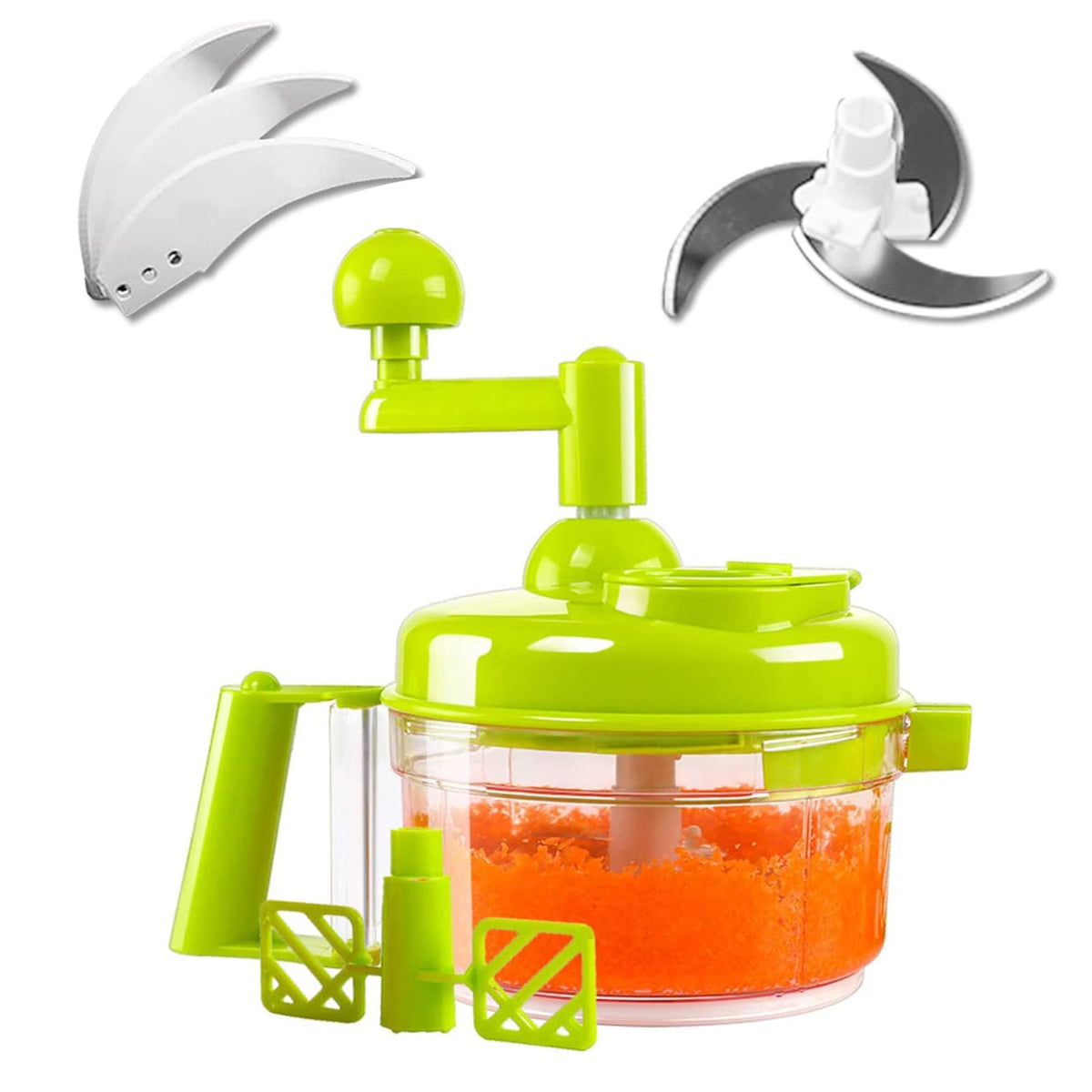 Tenta Kitchen Food processes Hand Crank Food Processor/Manual Food Chopper/Meat Grinder/Vegetable Dicer And Mincer/Fruit Blender With Egg Separator