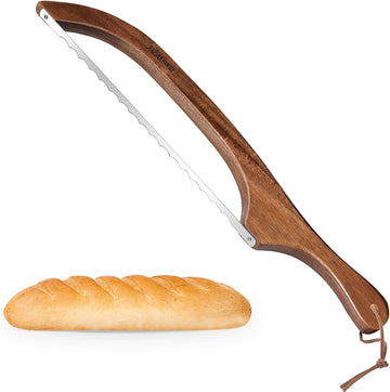 Bread Knife for Homemade Bread, Sourdough bread knife,15.7" Bread slicer for Homemade Bread, Baguettes and More Cuts Thin
