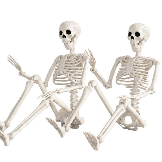 Abakuku 2 Pack 36" Halloween Skeleton Decorations,Human Bones for Halloween Party with Movable Joints,for Haunted Houses, Front Lawn, Graveyard Props