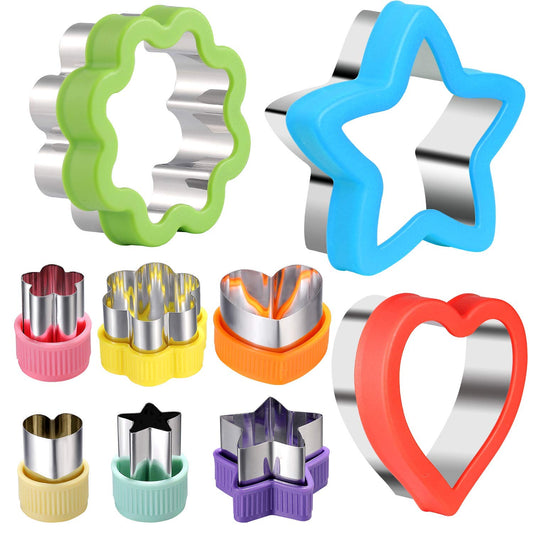 9 pcs Cookie Cutters Cutter Shapes Set Different Sizes Set Fruit Cutter Cookie Pastry Stamps Mold,Cake Pop,Sandwich,Grape